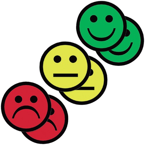 Magneet smiley 25mm emotie bedroefd rood 5 stuks-3
