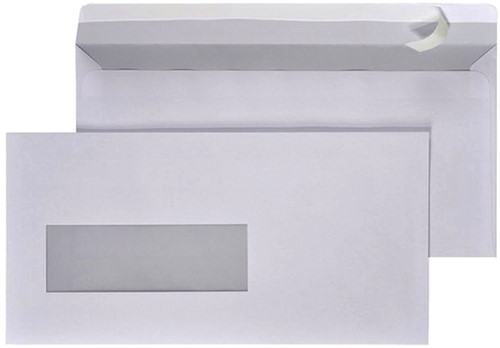 Envelop Hermes EA5/6 110x220mm venster 3x10links zelfklevend 500 stuks-2