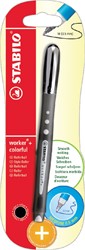 Rollerpen STABILO worker colorful 2019/46 medium zwart  blister à 1 stuk