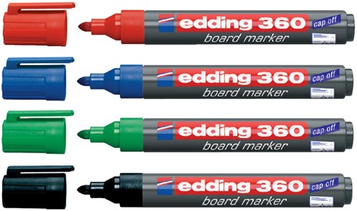Whiteboardmarker edding 360 rond 1.5-3mm zwart-2