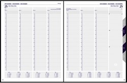Kantoor- en bureauagenda's met kolommen