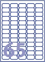 Etiket Avery L7651Y-100 38.1x21.2mm neon geel 6500 stuks-2
