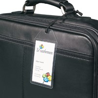 Label bagage Djois 3L 11120 72x123mm met nylonkoord transparant 10 stuks-2