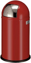 Afvalbak Wesco Pushboy rood 50liter