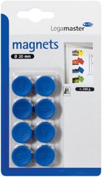 Magneet Legamaster 20mm 250gr blauw 8 stuks