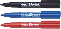 Viltstift Pentel NN50 rond 1.3-3mm blauw-3