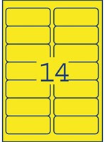 ETIKET AVERY L7263Y-25 99.1X38.1MM NEON GEEL 340ST-3