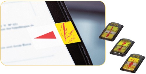 Indextabs Post-it 68031 25,4x43.2mm " hier ondertekenen" geel-1