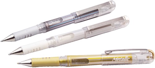 Gelschrijver Pentel K230M medium metallic goud-3
