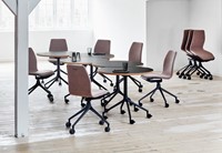 HOWE AS400 tafel - Wit (zichtbaar hout) - Satijnwit - B31 - Satijnzwart - B6-3