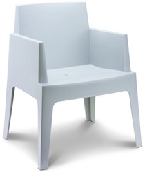 Box stoel zilvergrijs