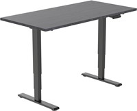 Euroseats Economy elektrisch zit-sta bureau - 160 x 80 cm - Shadow Eik (T608) - Zwart (RAL9005)