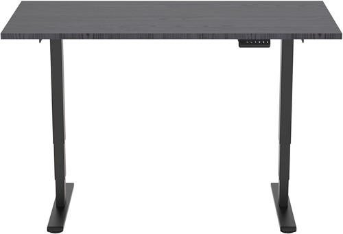 Euroseats Economy elektrisch zit-sta bureau - 160 x 80 cm - Shadow Eik (T608) - Zwart (RAL9005)-2