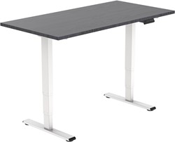 Euroseats Economy elektrisch zit-sta bureau - 140 x 80 cm - Shadow Eik (T608) - Wit (RAL9016)