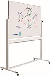 Smit Visual Kantelbord RC10mm profiel, email wit/wit, 100x200cm