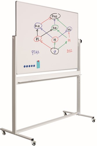 Smit Visual Kantelbord RC10mm profiel, email wit/wit, 100x200cm