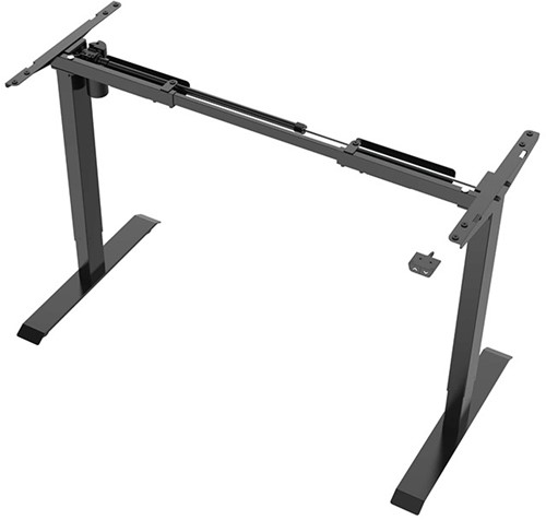 Euroseats elektrisch verstelbaar zit-sta bureau (1 motorig) - 120 x 80 cm - Natuur eik (T600) - Zwart (RAL9005)-2