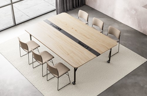 HOWE Folding Surfaces - vergadertafel - 150 x 160 cm - Zonder - Wit (Melamine) - M310-3