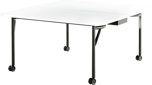 HOWE Folding Surfaces - vergadertafel - 150 x 160 cm - Zonder - Wit (Melamine) - M310