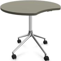 HOWE AS400 tafel - Donkergrijs - Satijnwit - B31 - Gepolijst aluminium - BS1