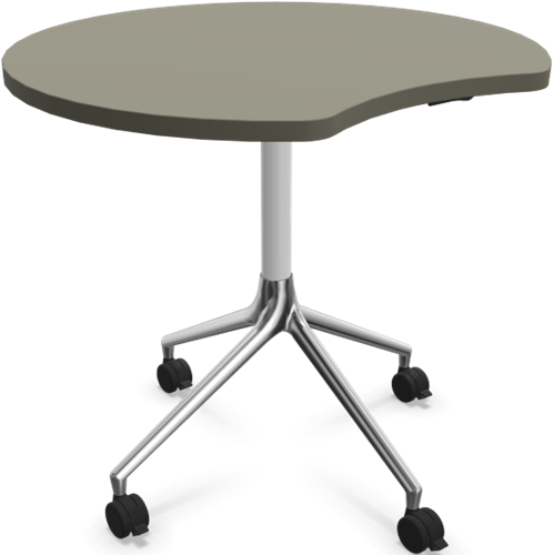 HOWE AS400 tafel - Donkergrijs - Satijnwit - B31 - Gepolijst aluminium - BS1