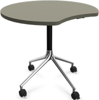 HOWE AS400 tafel - Donkergrijs - Zwart - B7 - Gepolijst aluminium - BS1
