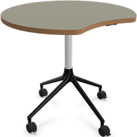 HOWE AS400 tafel - Donkergrijs (zichtbaar hout) - Satijnwit - B31 - Satijnzwart - B6