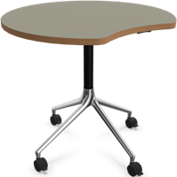 HOWE AS400 tafel - Donkergrijs (zichtbaar hout) - Satijnzwart - B6 - Gepolijst aluminium - BS1