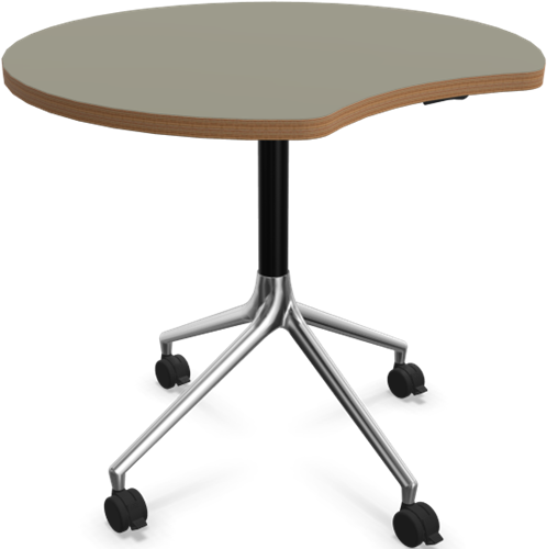 HOWE AS400 tafel - Donkergrijs (zichtbaar hout) - Satijnzwart - B6 - Gepolijst aluminium - BS1