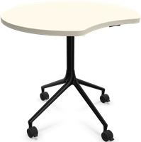 HOWE AS400 tafel - Wit - Satijnzwart - B6 - Zwart - B7