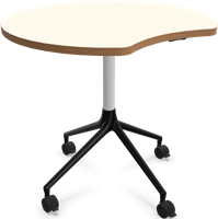HOWE AS400 tafel - Wit (zichtbaar hout) - Satijnwit - B31 - Satijnzwart - B6