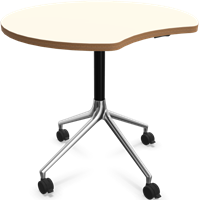 HOWE AS400 tafel - Wit (zichtbaar hout) - Zwart - B7 - Gepolijst aluminium - BS1