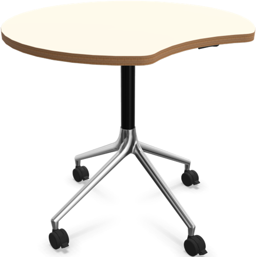 HOWE AS400 tafel - Wit (zichtbaar hout) - Zwart - B7 - Gepolijst aluminium - BS1