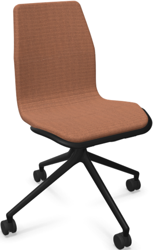 HOWE AS100 stoel - Bruin - C14U - Satijnzwart - B6