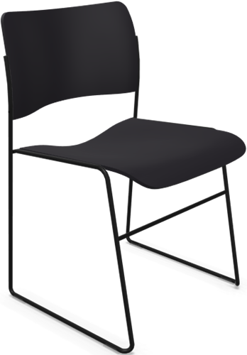 HOWE 40/4 stoel - Zonder bekleding - Geen - Zwart - B7 - Zwart - PA200