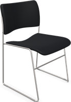 HOWE 40/4 stoel volledig bekleed - Zwart - YS009 - Zwart - B7
