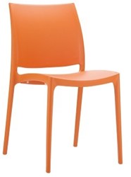 Maya stapelbare stoel oranje