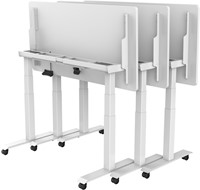 Euroseats Opklapbaar zit-sta bureau - 120 x 80 cm - Natuur eik (T600)-3