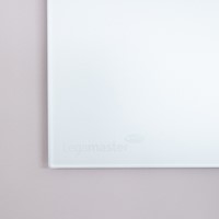 Warm Grey mat glasbord met rechte hoeken