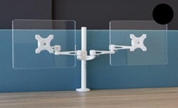 Orange Office monitorarm dubbel - Zwart (MA2)