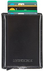 Maverick ALL BLACK lederen CardProtector slim RFID - zwart
