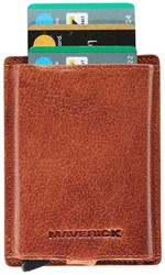 Maverick ROUGH GEAR - lederen CardProtector slim RFID - cognac