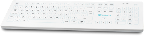 Purekeys medical full size Keyboard 105 keys IP66 wireless incl. batteries-3