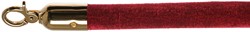VEBA Velvet Afzetkoord bordeaux met messing lengte 157 cm