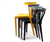 VEBA Windson stapelbare stoel - Oker Geel-3