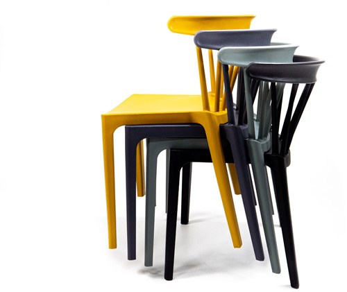 VEBA Windson stapelbare stoel - Oker Geel-3